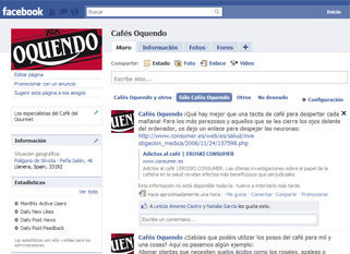Cafés Oquendo da el salto a las redes sociales