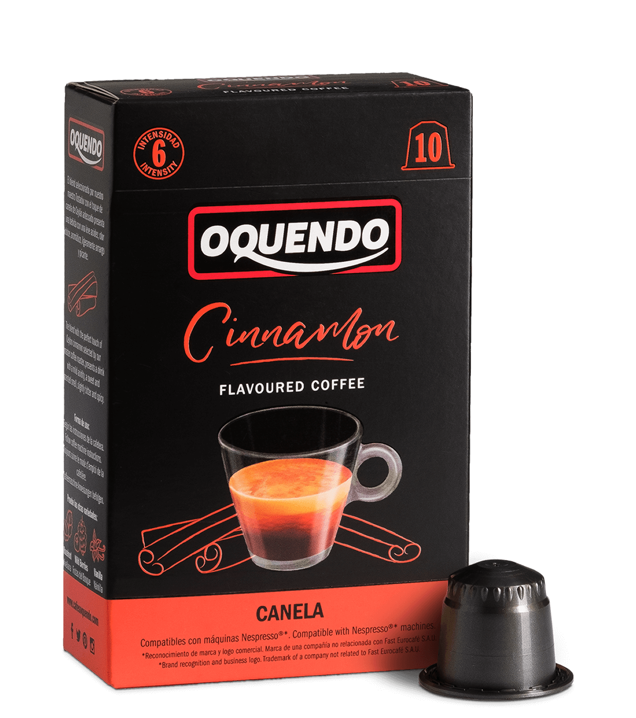 oquendo-18-nespresso-canela Capsulas cafe canela compatibles Nespresso