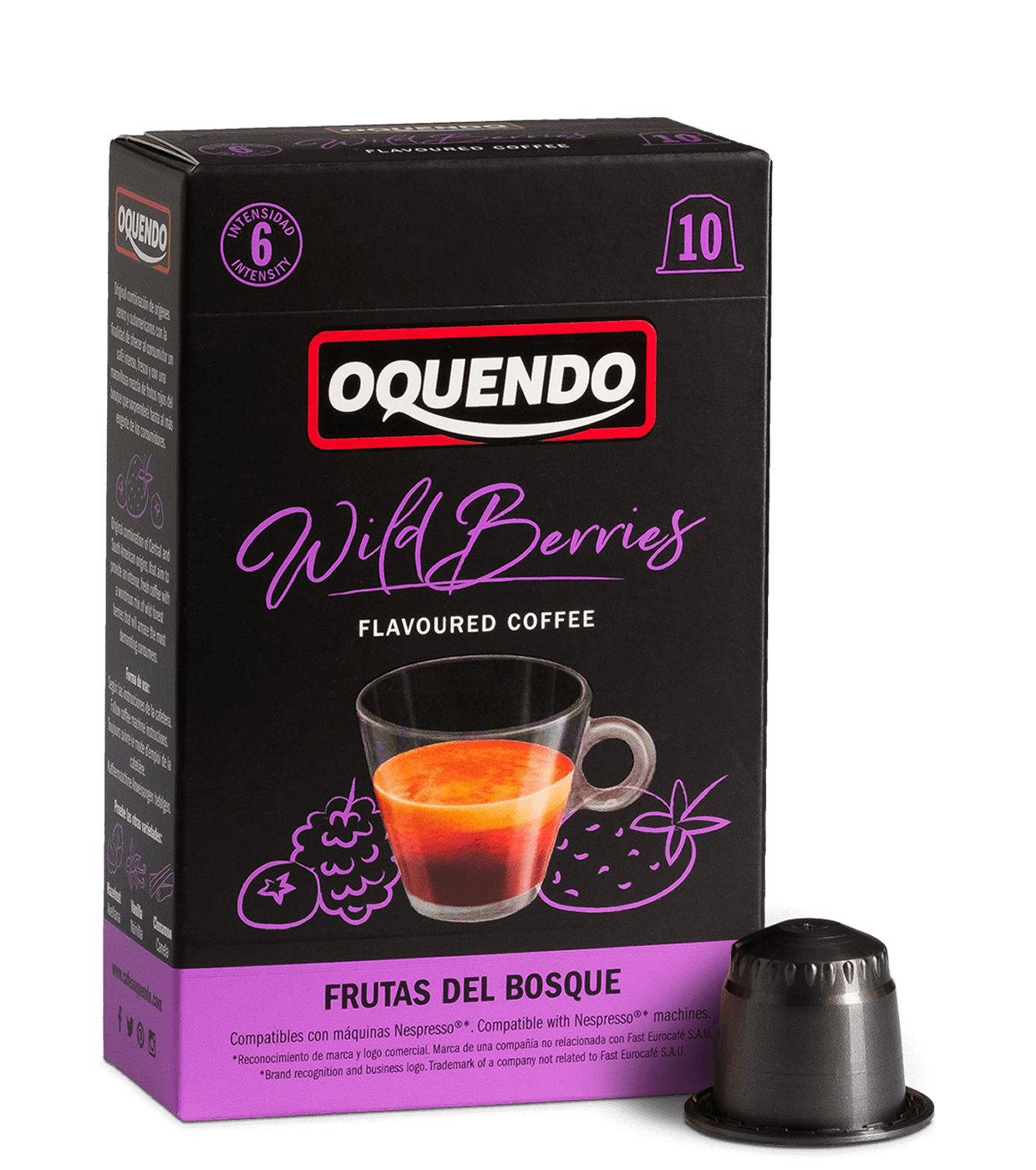 Capsulas cafe frutas del bosque compatibles Nespresso